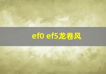 ef0 ef5龙卷风